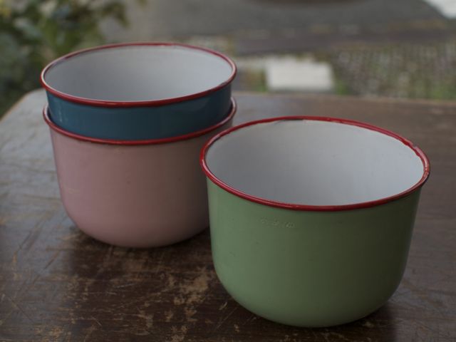 enamel bowl L